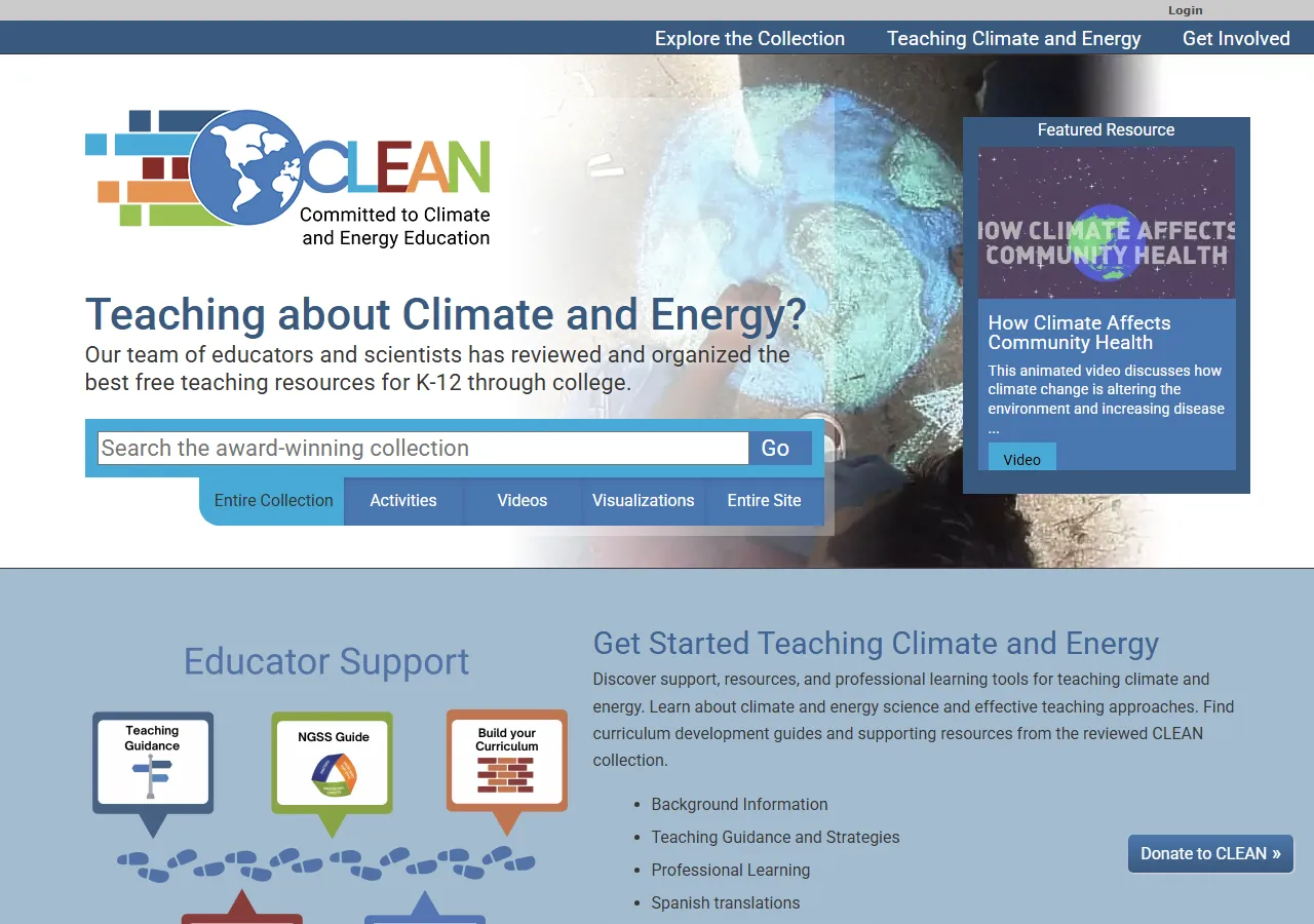 Climate Literacy and Energy Awareness Network (CLEAN)