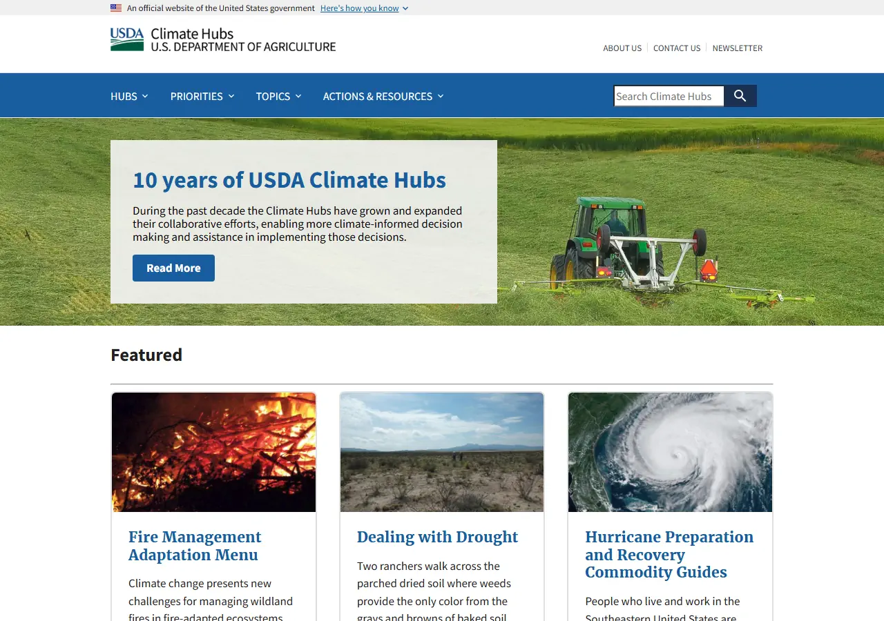 Climate Hubs U.S. Department of Agriculture preview