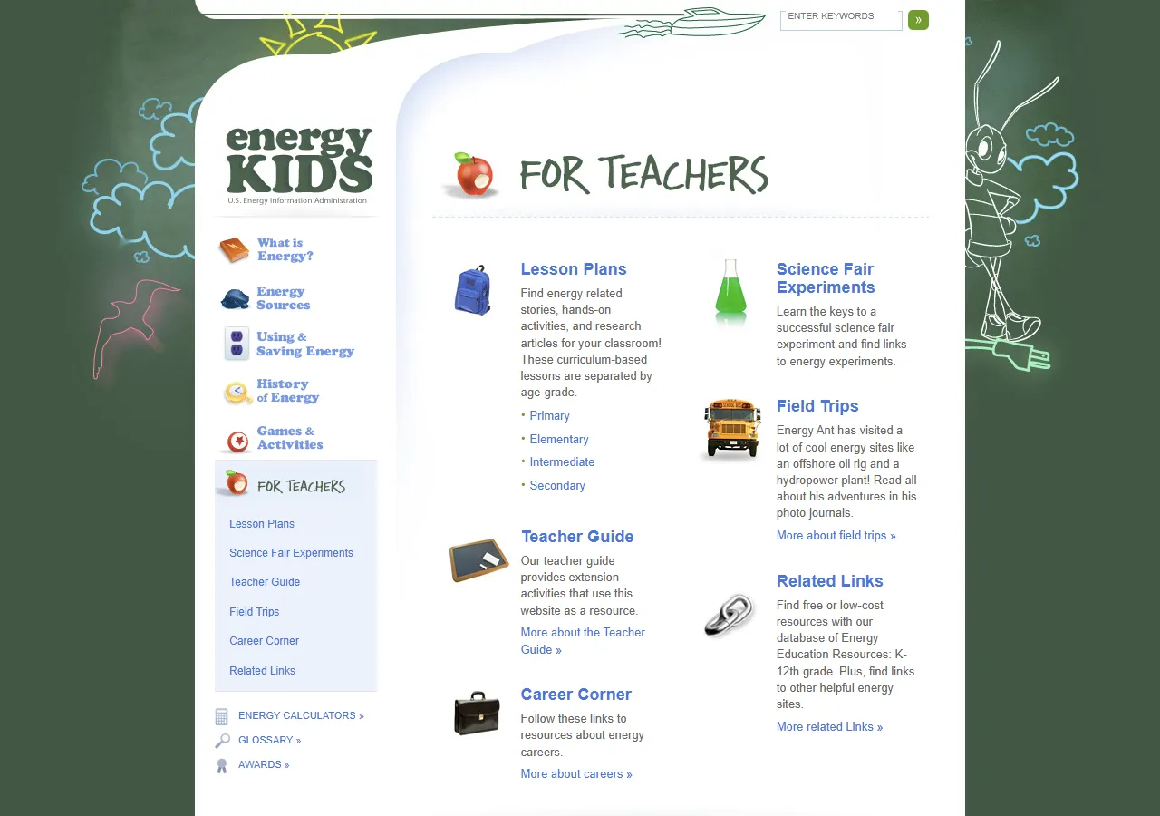 US Energy Information Administration (EIA): Energy Kids preview