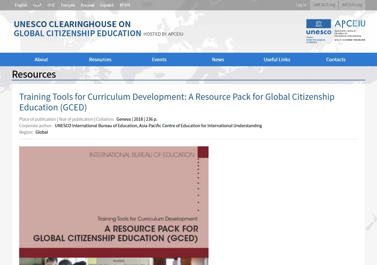UNESCO Clearinghouse on Global Citizenship Education preview