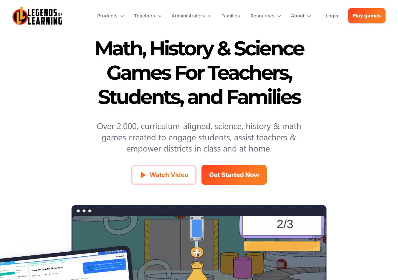 Legends of Learning preview