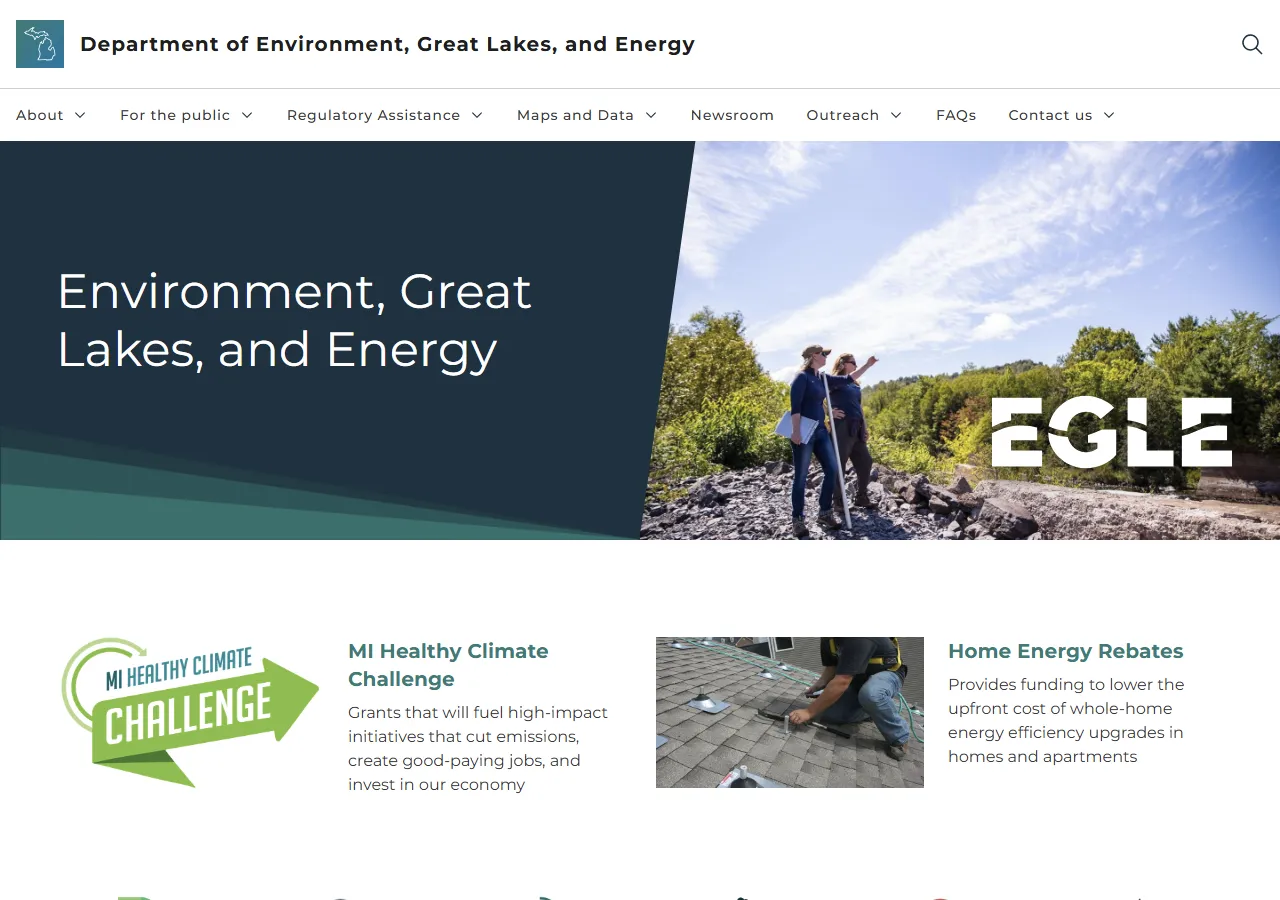 Michigan Department of Environment, Great Lakes, and Energy (EGLE) preview