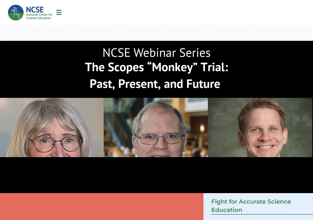 National Center for Science Education (NCSE) preview