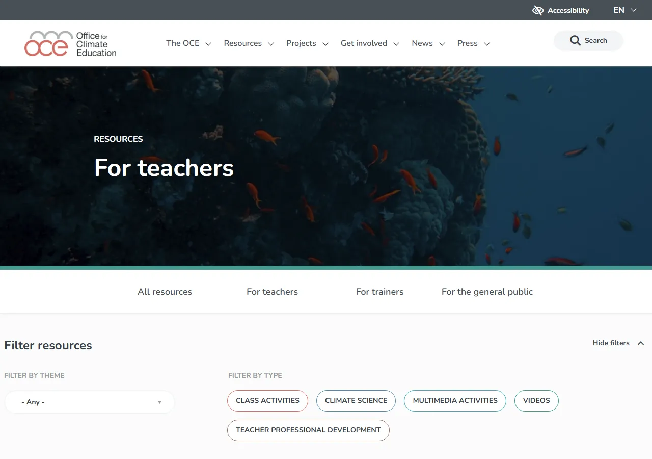 Office for Climate Education (OCE) preview