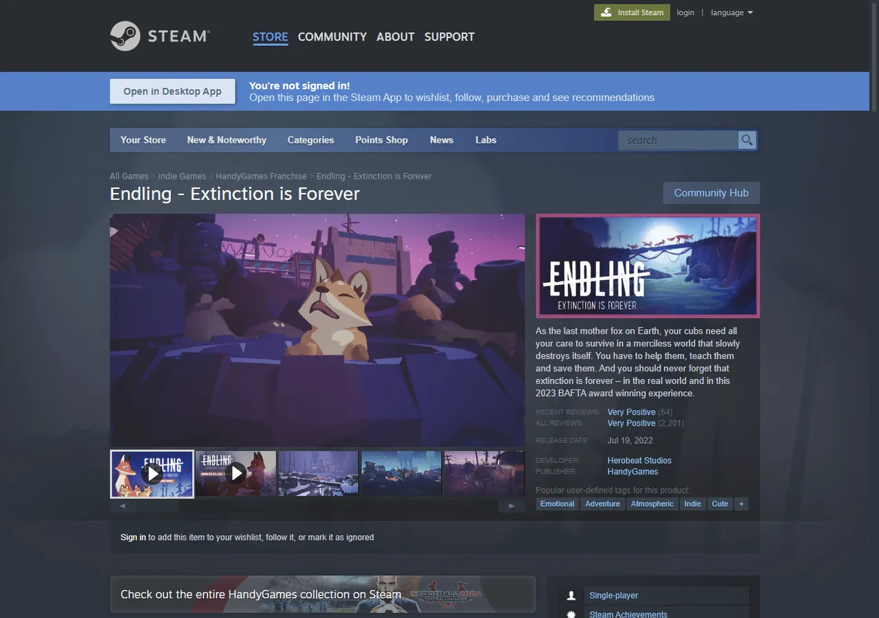 Endling-Extinction is Forever preview